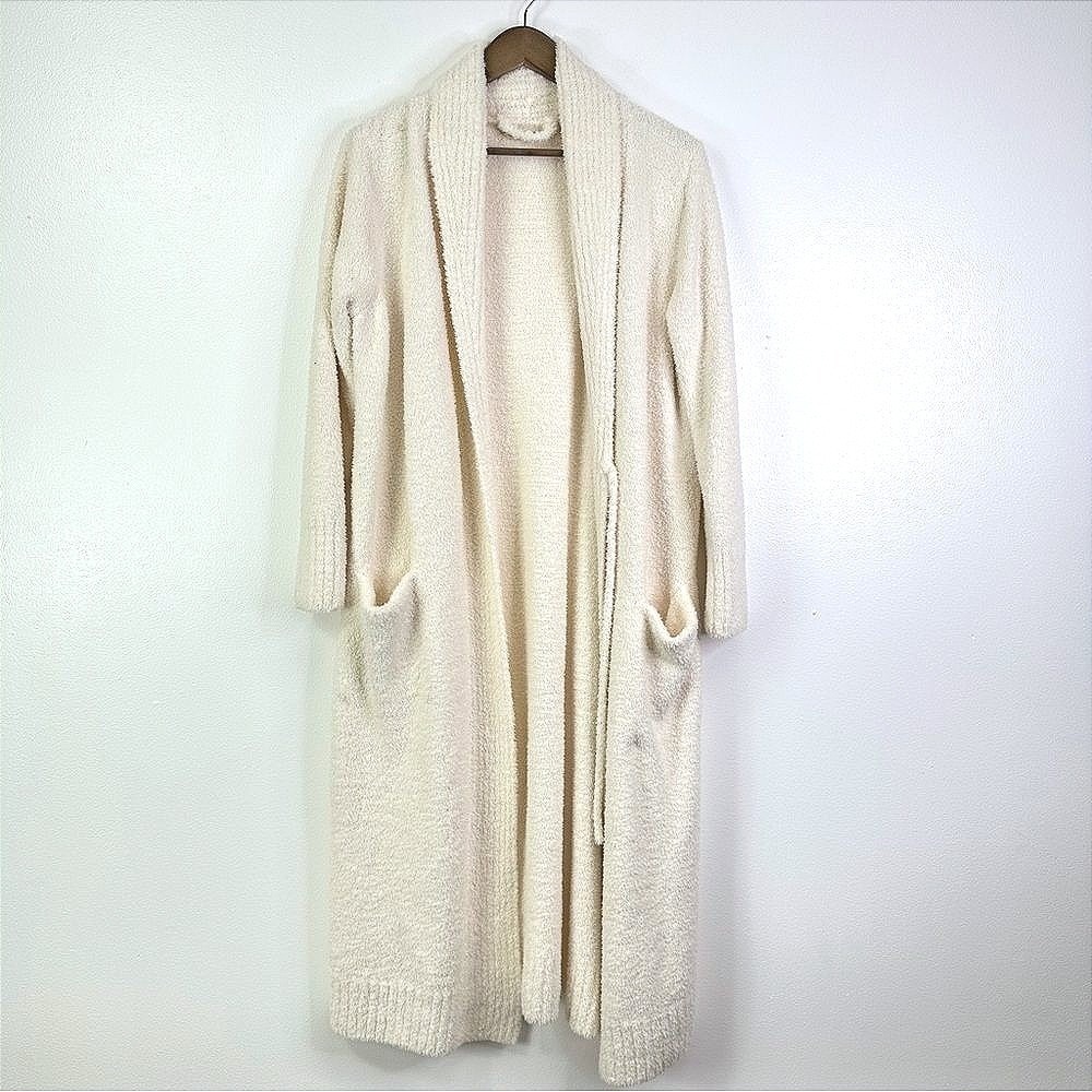 Soft Surroundings Orabella Plush Robe in Ivory Pearl Size M